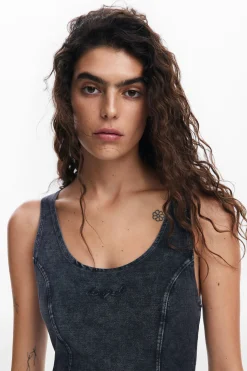 Vestido denim efecto lavado