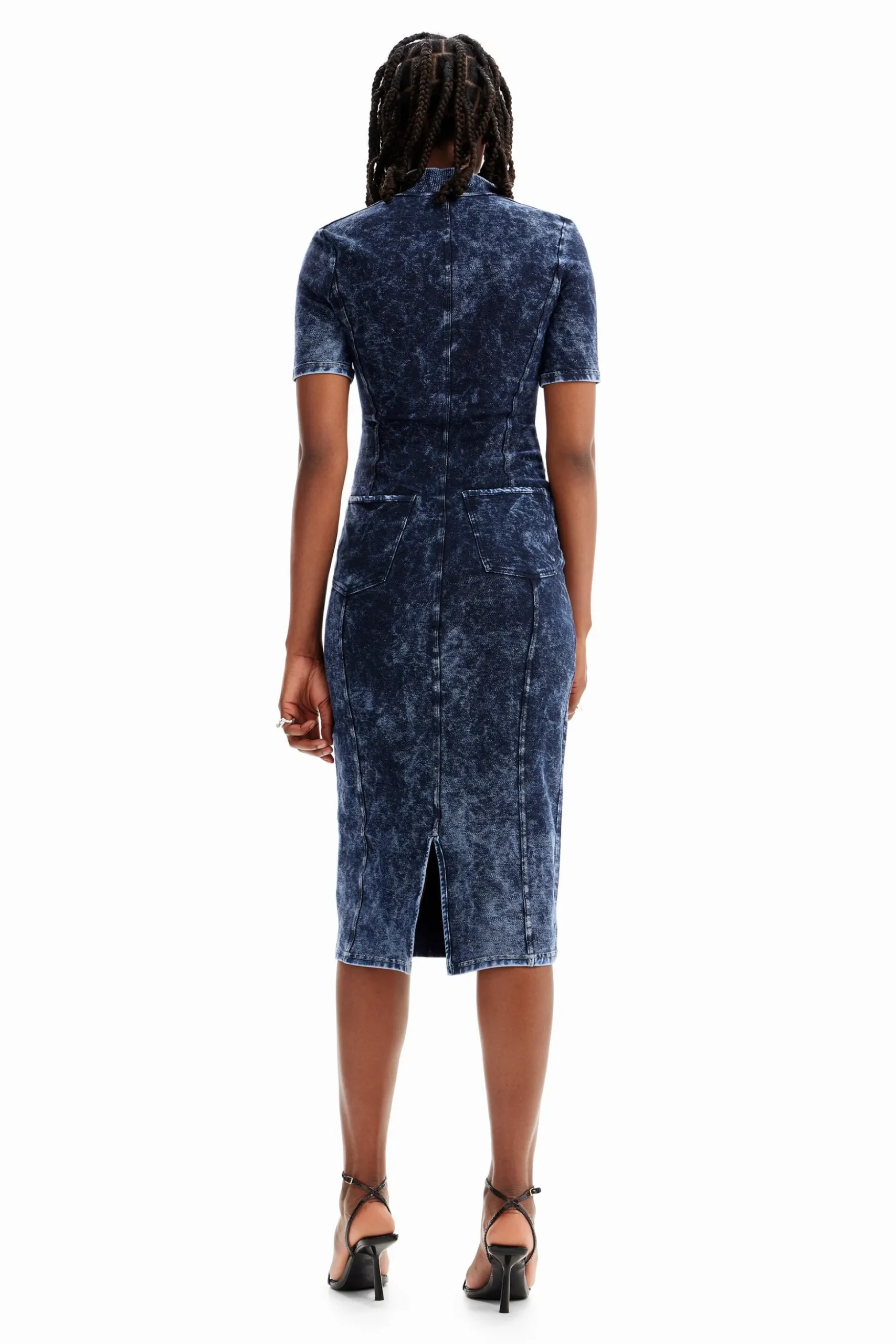 Vestido efecto denim