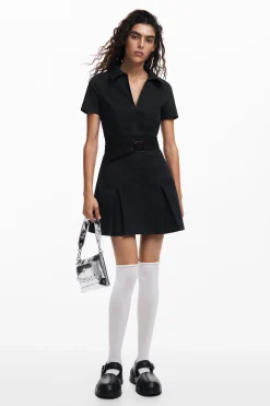 Vestido falda tablas