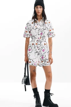 Vestido flores dibujadas