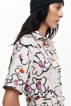 Vestido flores dibujadas