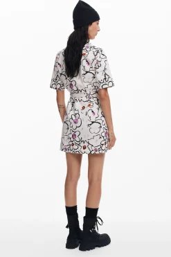 Vestido flores dibujadas