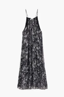 Vestido halter ilustraciones flores