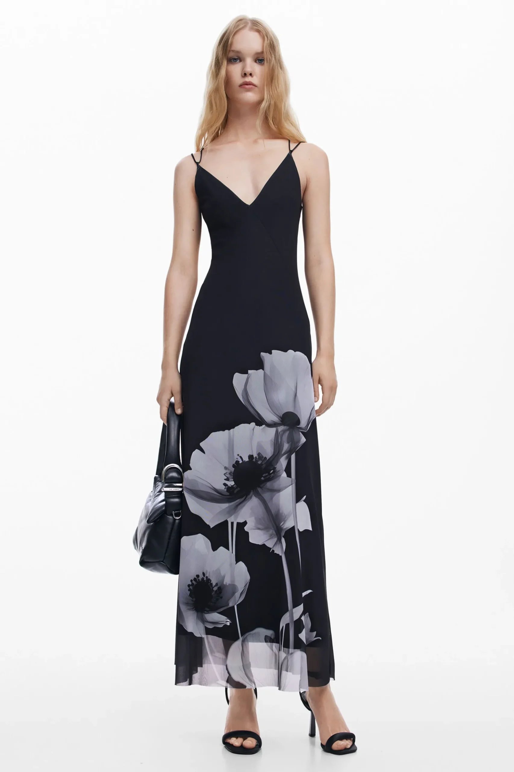 Vestido largo amapolas