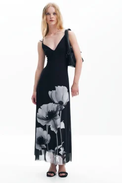 Vestido largo amapolas