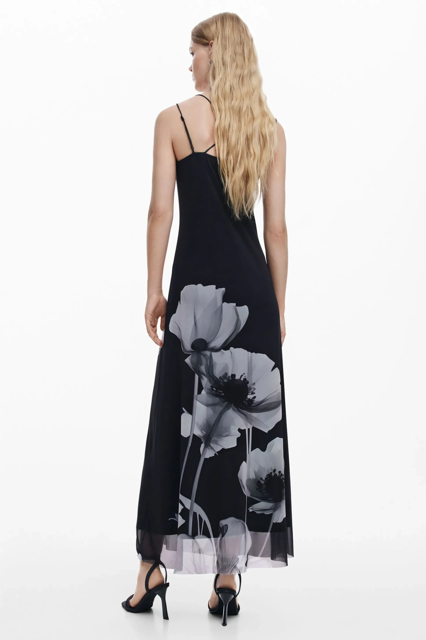 Vestido largo amapolas