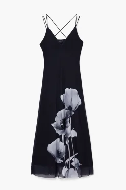 Vestido largo amapolas