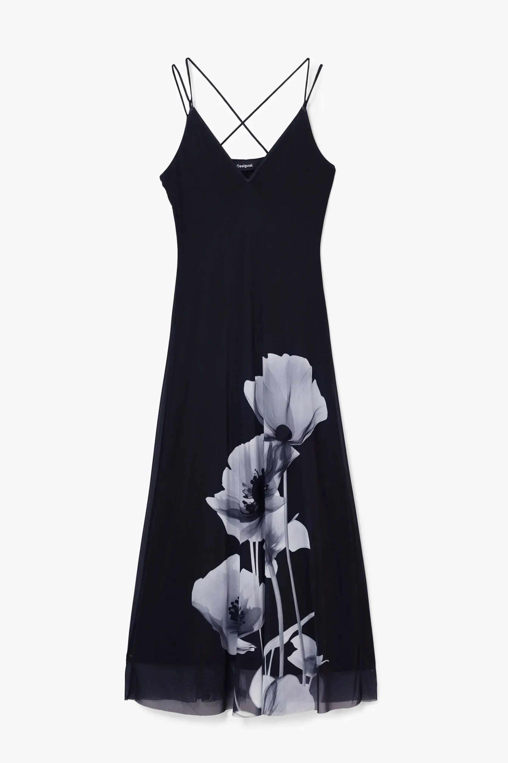 Vestido largo amapolas
