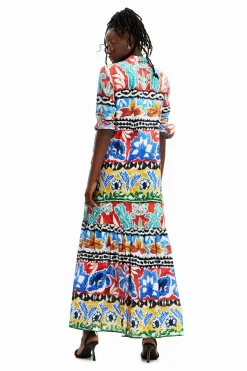 Vestido largo camisero étnico Stella Jean