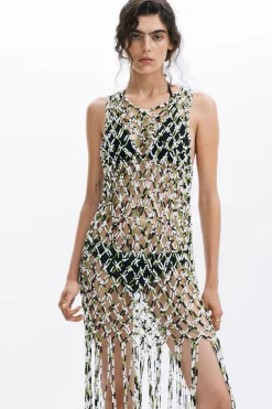 Vestido malla efecto red