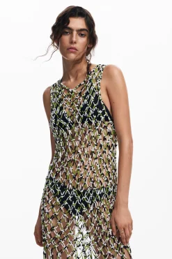 Vestido malla efecto red