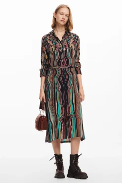 Vestido midi camisero