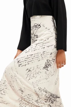 Vestido midi combinado