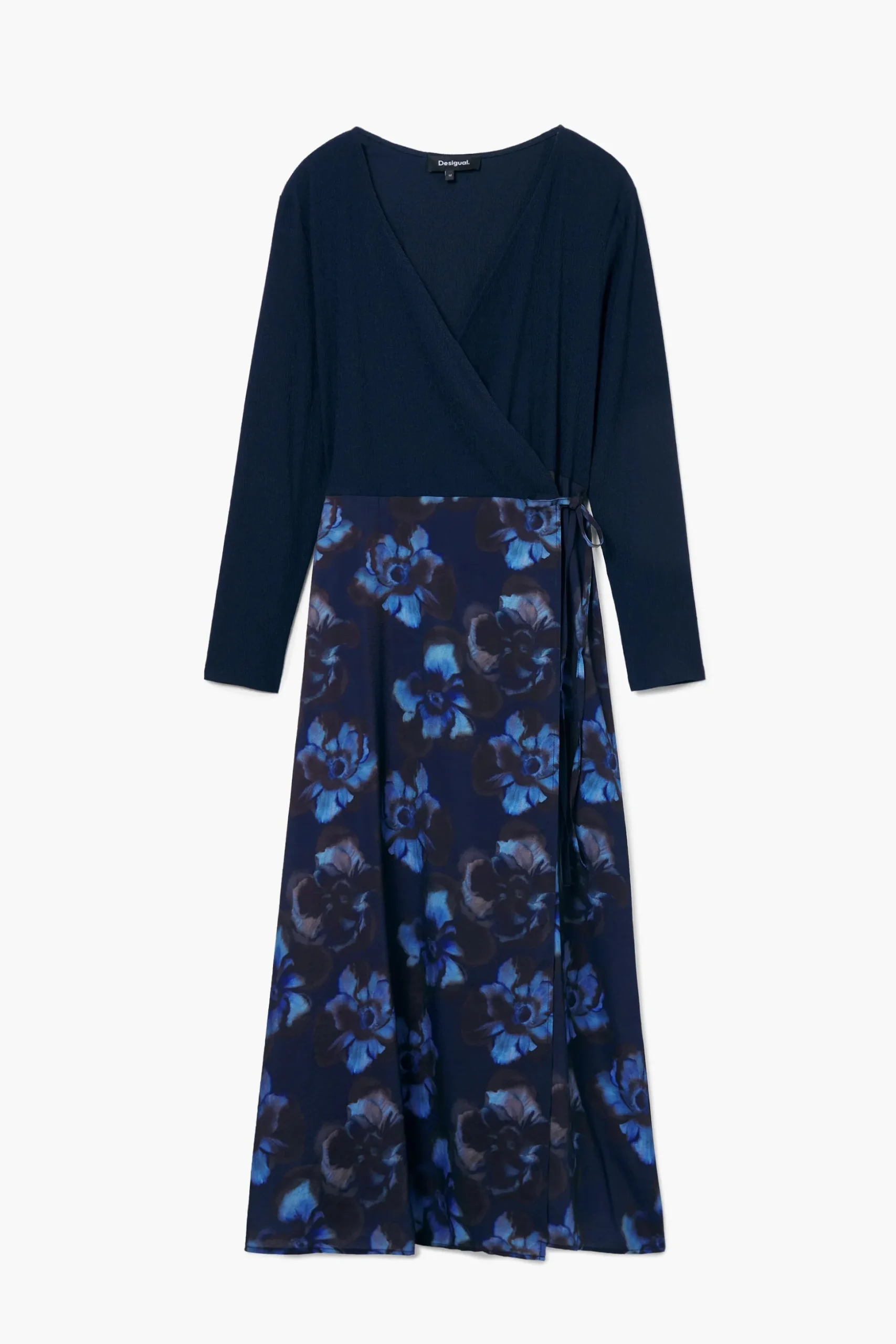 Vestido midi combinado