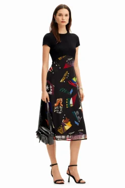 Vestido midi combinado M. Christian Lacroix