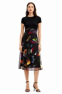 Vestido midi combinado M. Christian Lacroix