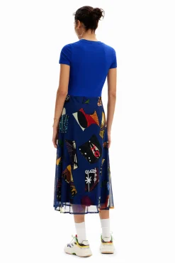 Vestido midi combinado M. Christian Lacroix