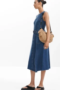 Vestido midi denim