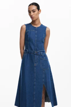 Vestido midi denim
