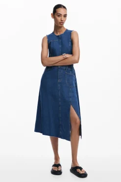 Vestido midi denim