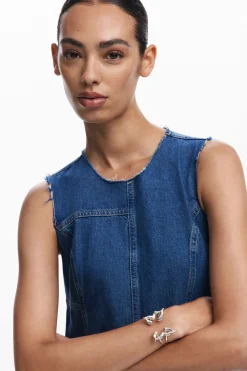Vestido midi denim