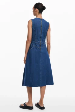 Vestido midi denim