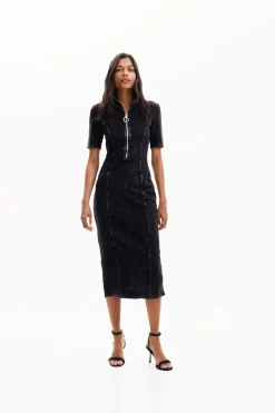 Vestido midi denim