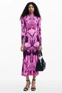 Vestido midi estampado