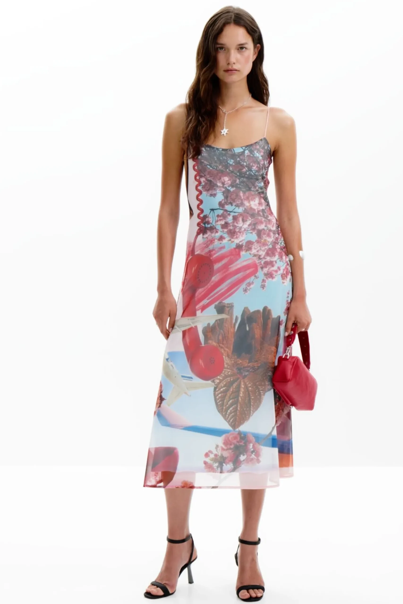 Vestido midi estampado M. Christian Lacroix