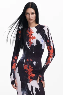 Vestido midi estampado Maitrepierre