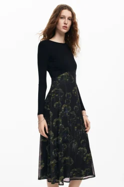 Vestido midi floral M. Christian Lacroix