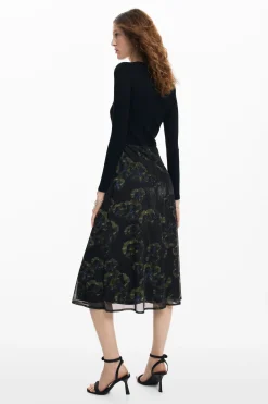 Vestido midi floral M. Christian Lacroix