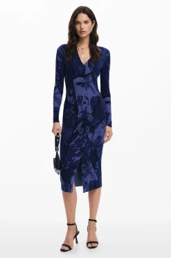 Vestido midi flores