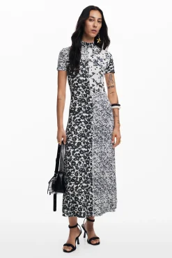 Vestido midi flores