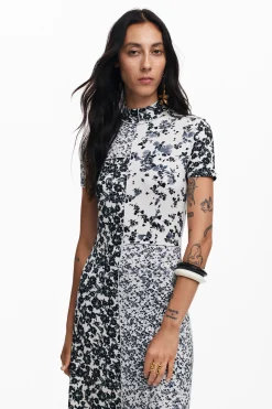 Vestido midi flores