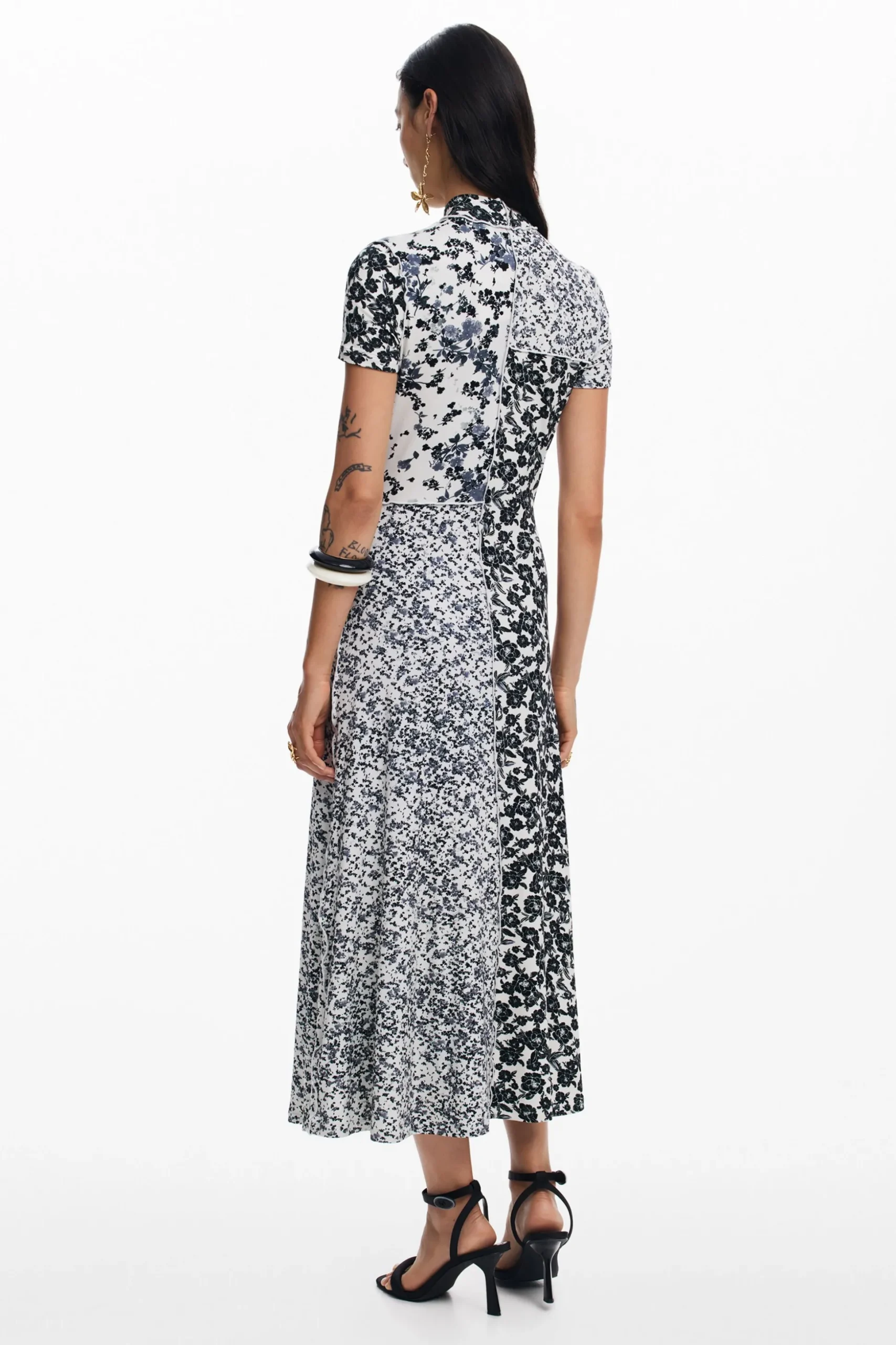 Vestido midi flores