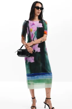 Vestido midi flores