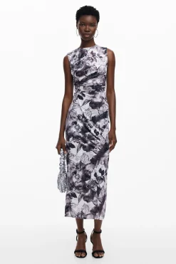 Vestido midi flores