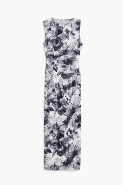 Vestido midi flores