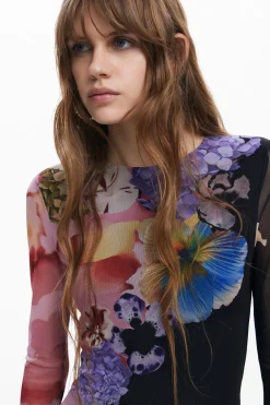 Vestido midi flores