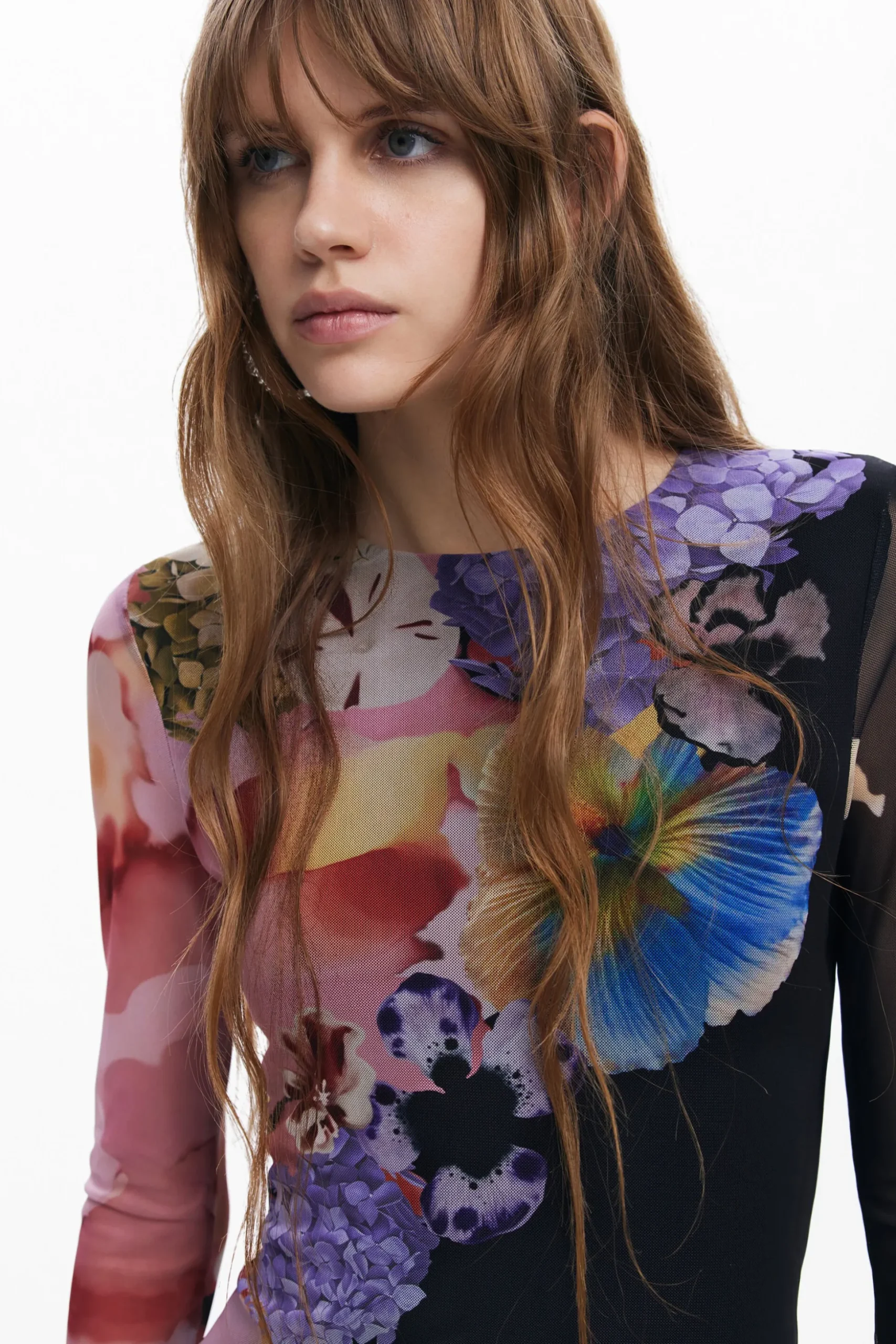 Vestido midi flores