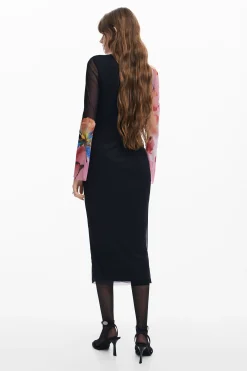 Vestido midi flores