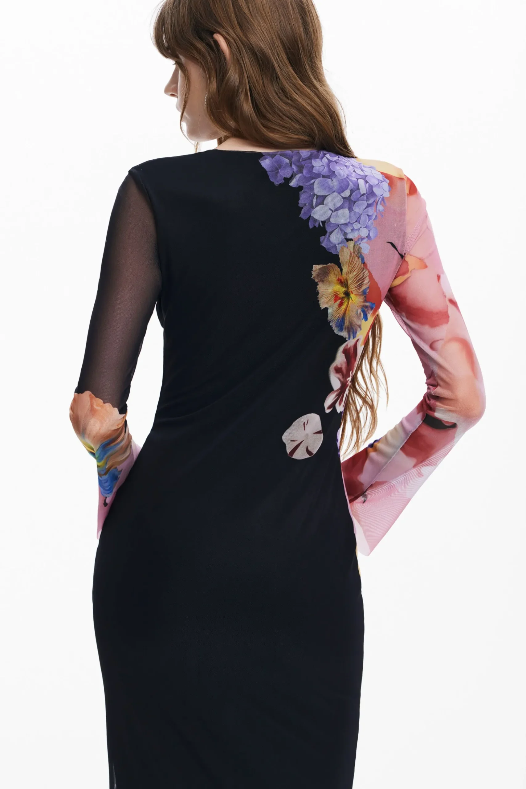 Vestido midi flores