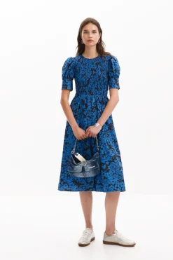Vestido midi flores