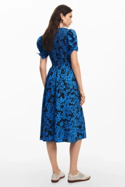 Vestido midi flores