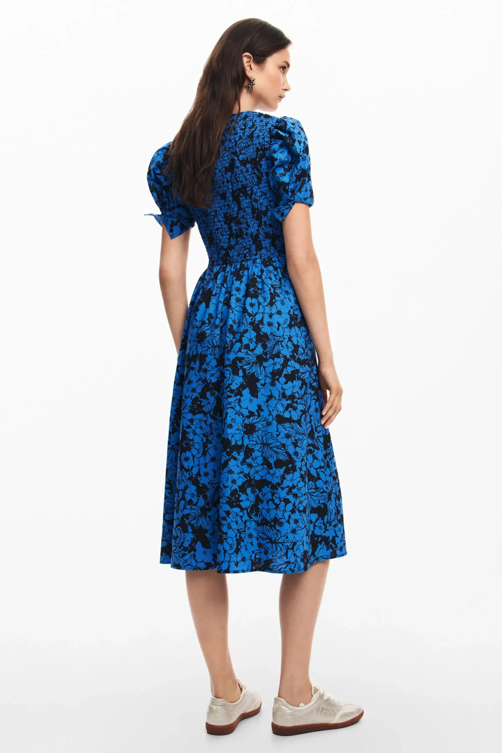 Vestido midi flores