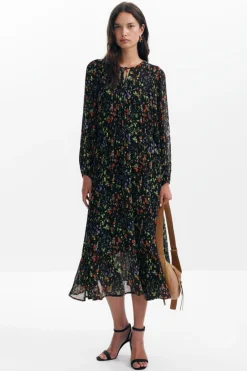 Vestido midi flores