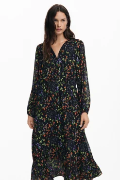 Vestido midi flores