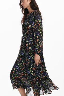 Vestido midi flores