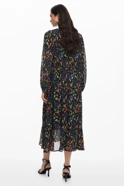 Vestido midi flores